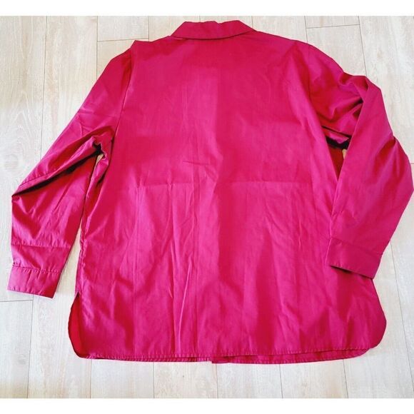 Bob Mackie Wearable Art L Shirt Top Button Front Sequined Red 14  *Fault photo!* - Picture 2 of 8